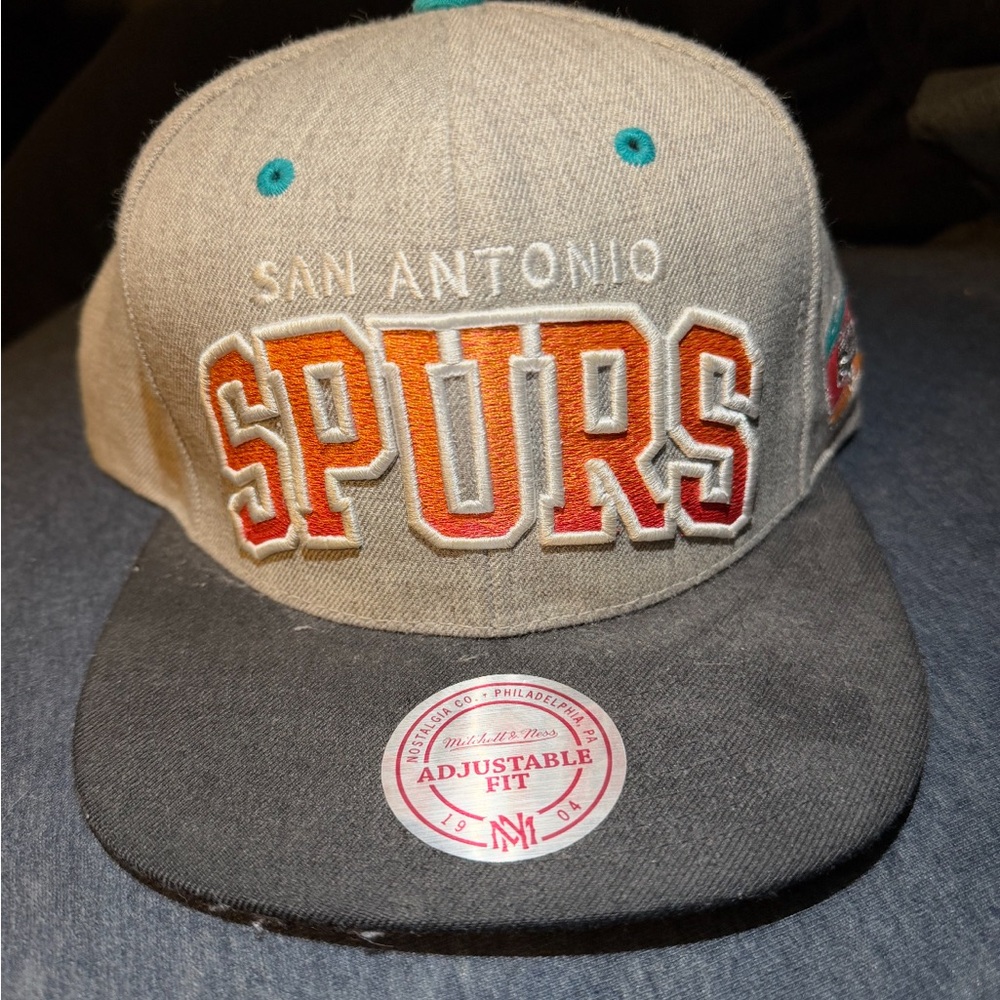 Nostalgia Gray Snapback Hat with Orange Embroidered Letters